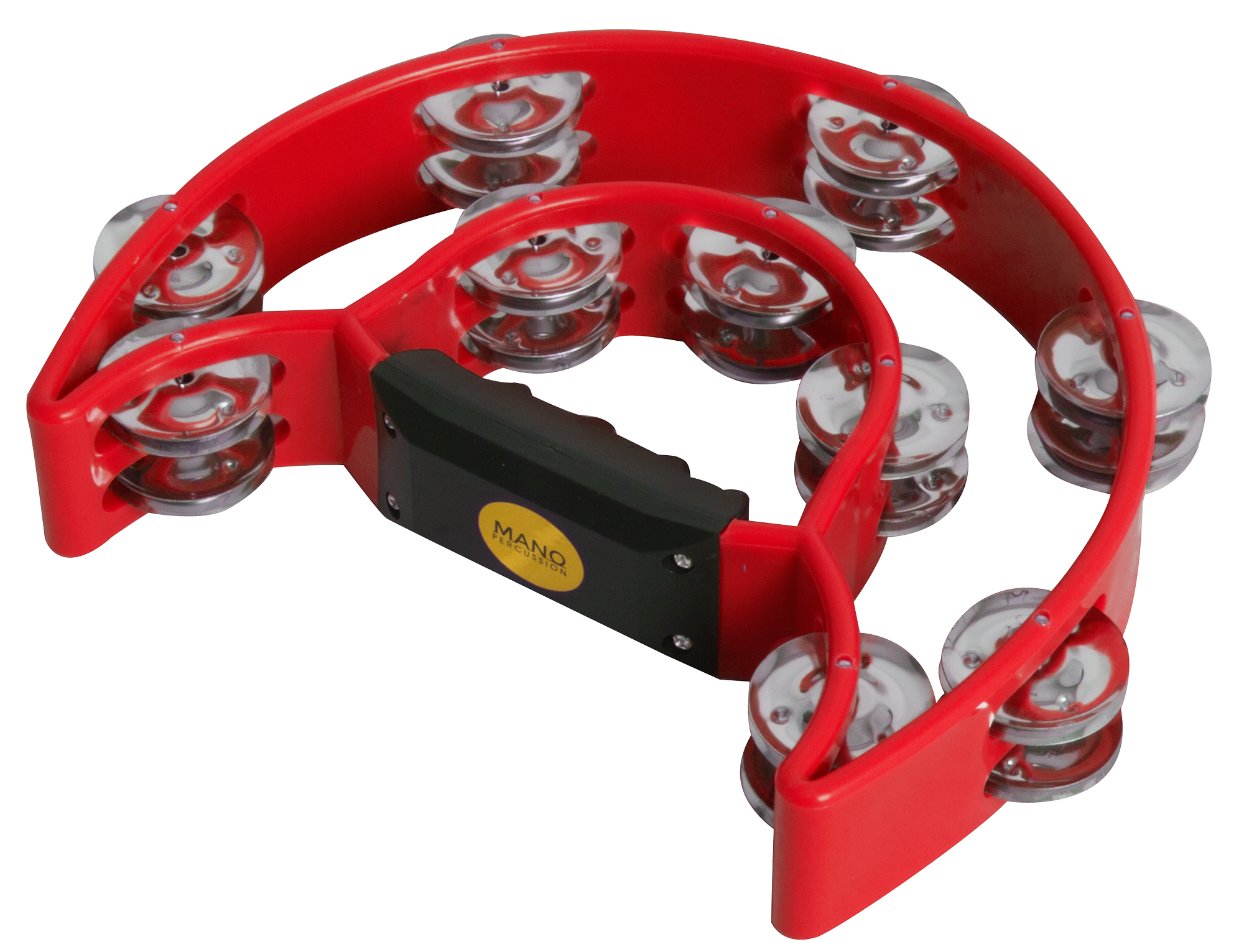 Mano Percussion | TMP13R | Double Half-Moon Tambourine | Red Mano Percussion | TMP13R | Double Half-Moon Tambourine | Red